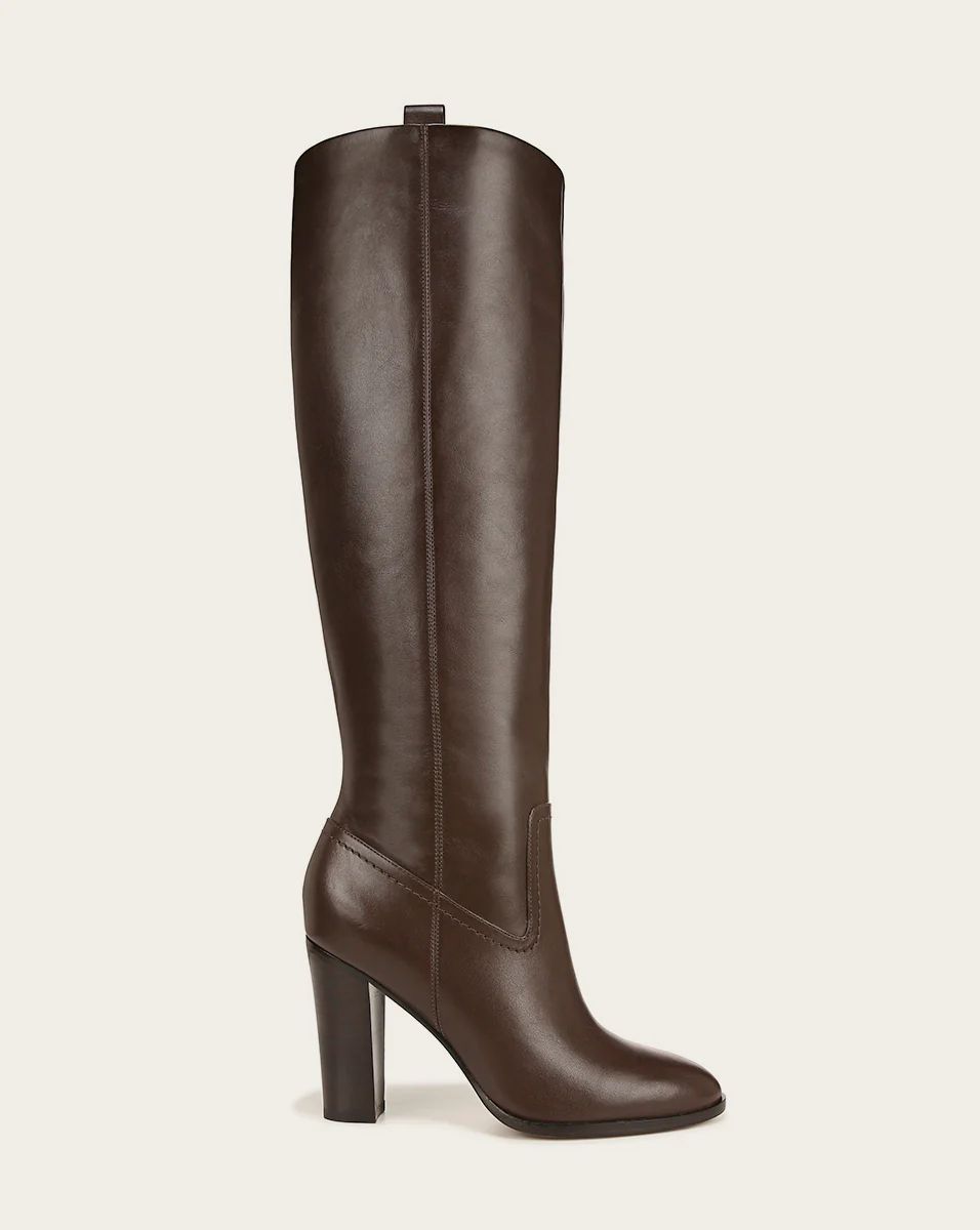 Vesper Leather Knee-High Boot | Veronica Beard