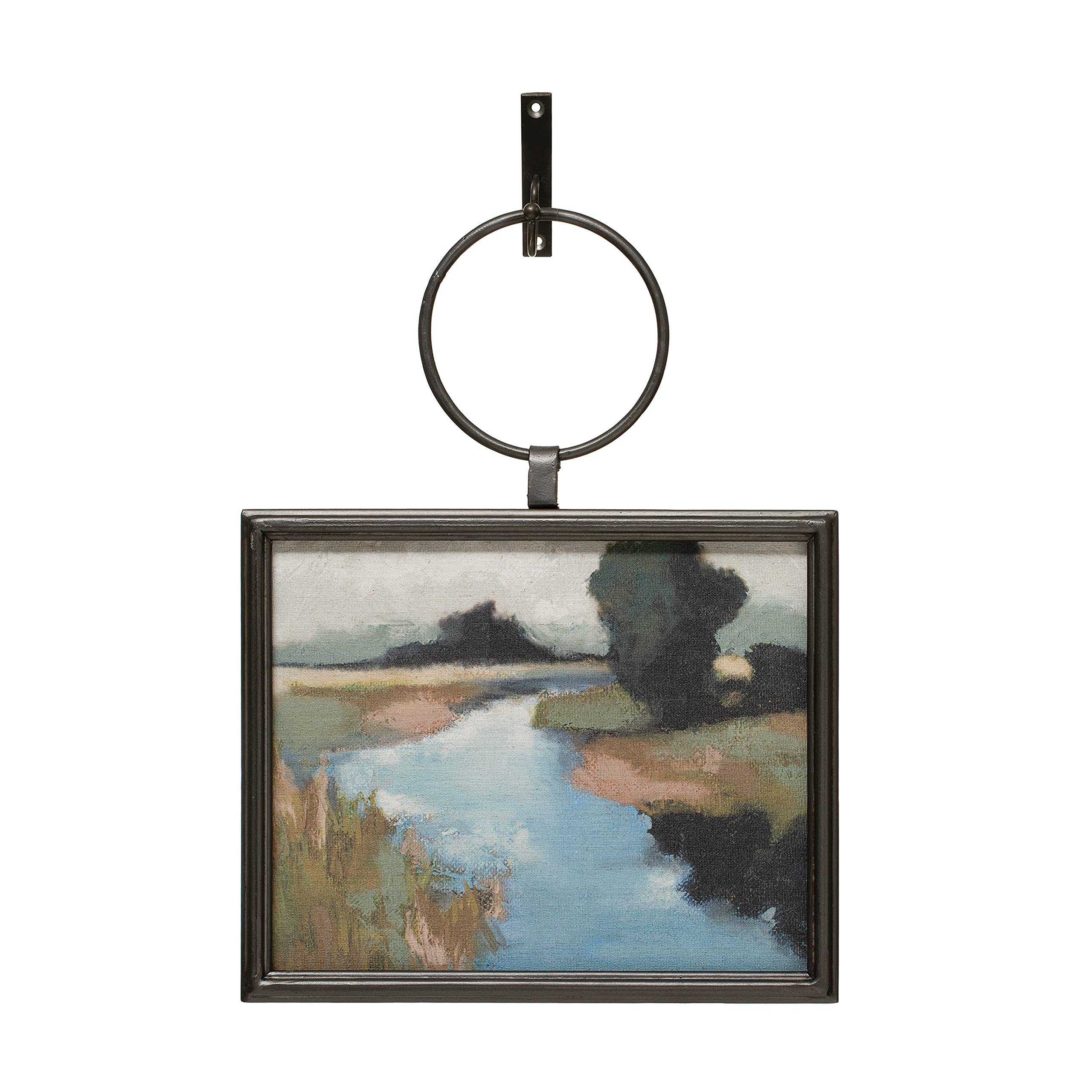Metal And Wood Framed Landscape Wall Art With Hanging Bracket | Amazon (CA)