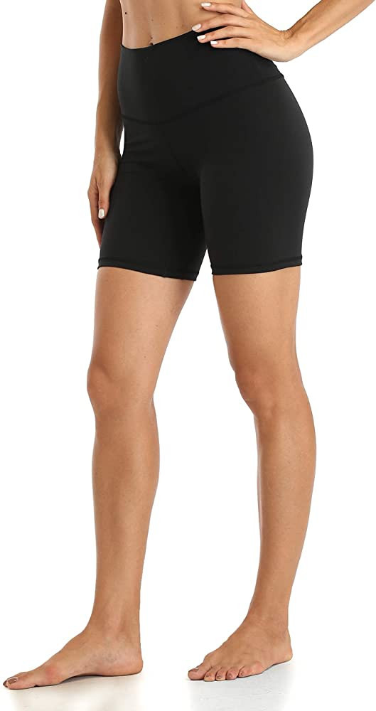 YUNOGA Women's High Waisted Yoga Short 6" Inseam Workout Athletic Biker Shorts | Amazon (US)