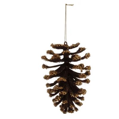 Pinecone with Glitter Hanging Figurine Ornament | Wayfair North America