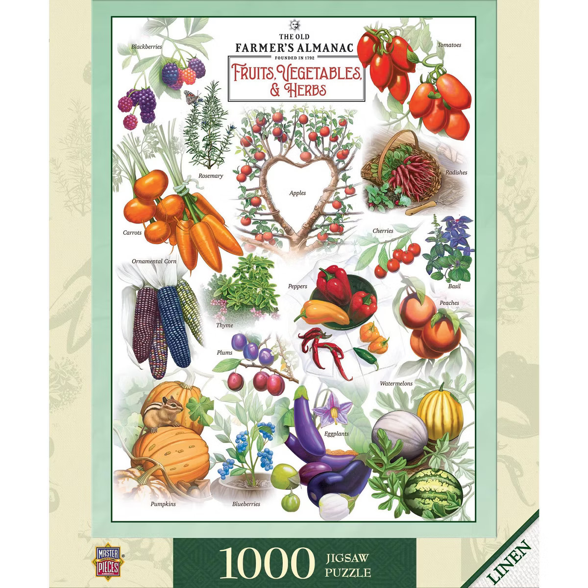 MasterPieces 1000 Piece Jigsaw Puzzle - Fruits Vegetables and Berries | Target
