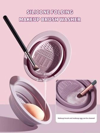 Foldable Super Soft Makeup Tool Cleaning Bowl Deep Cleaning Makeup Sponge Brush Powder Puff Clean... | SHEIN