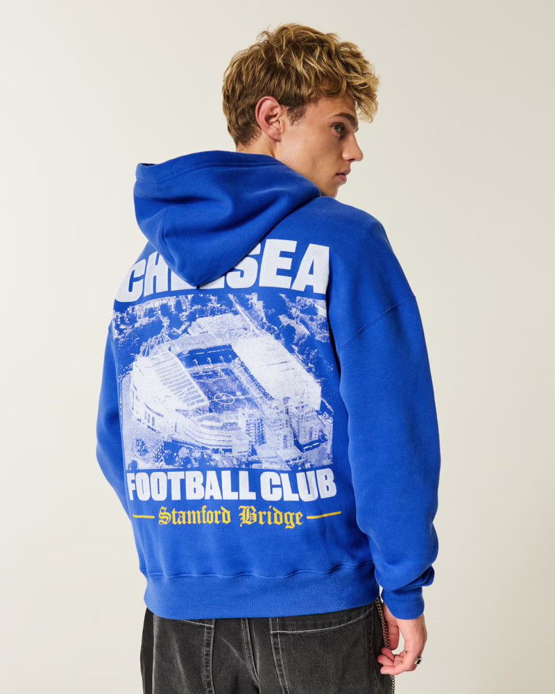 Men's Boxy Arsenal FC Graphic Hoodie | Men's Tops | HollisterCo.com | Hollister (US)
