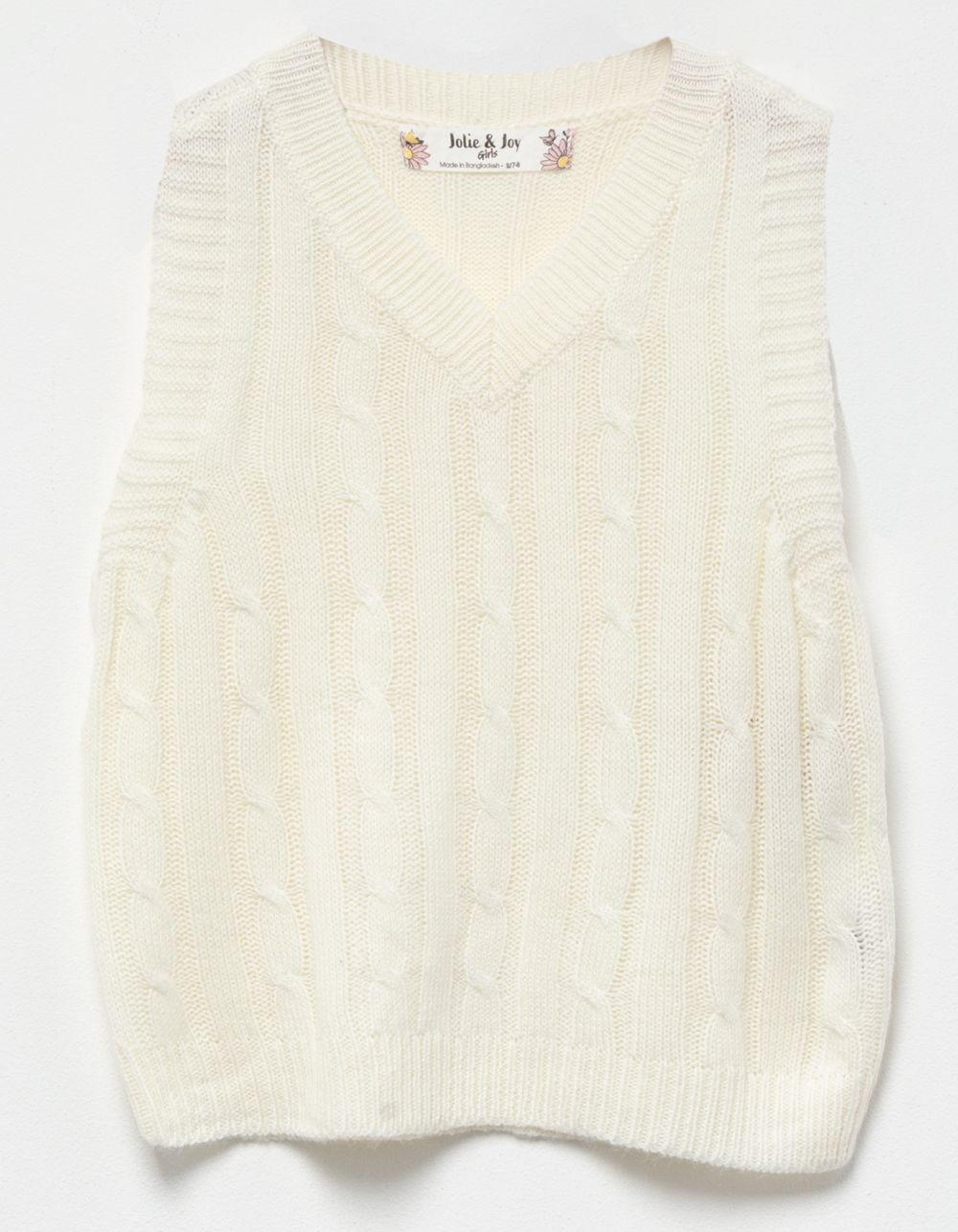 JOLIE & JOY Girls Cable Sweater Vest - WHITE | Tillys | Tillys