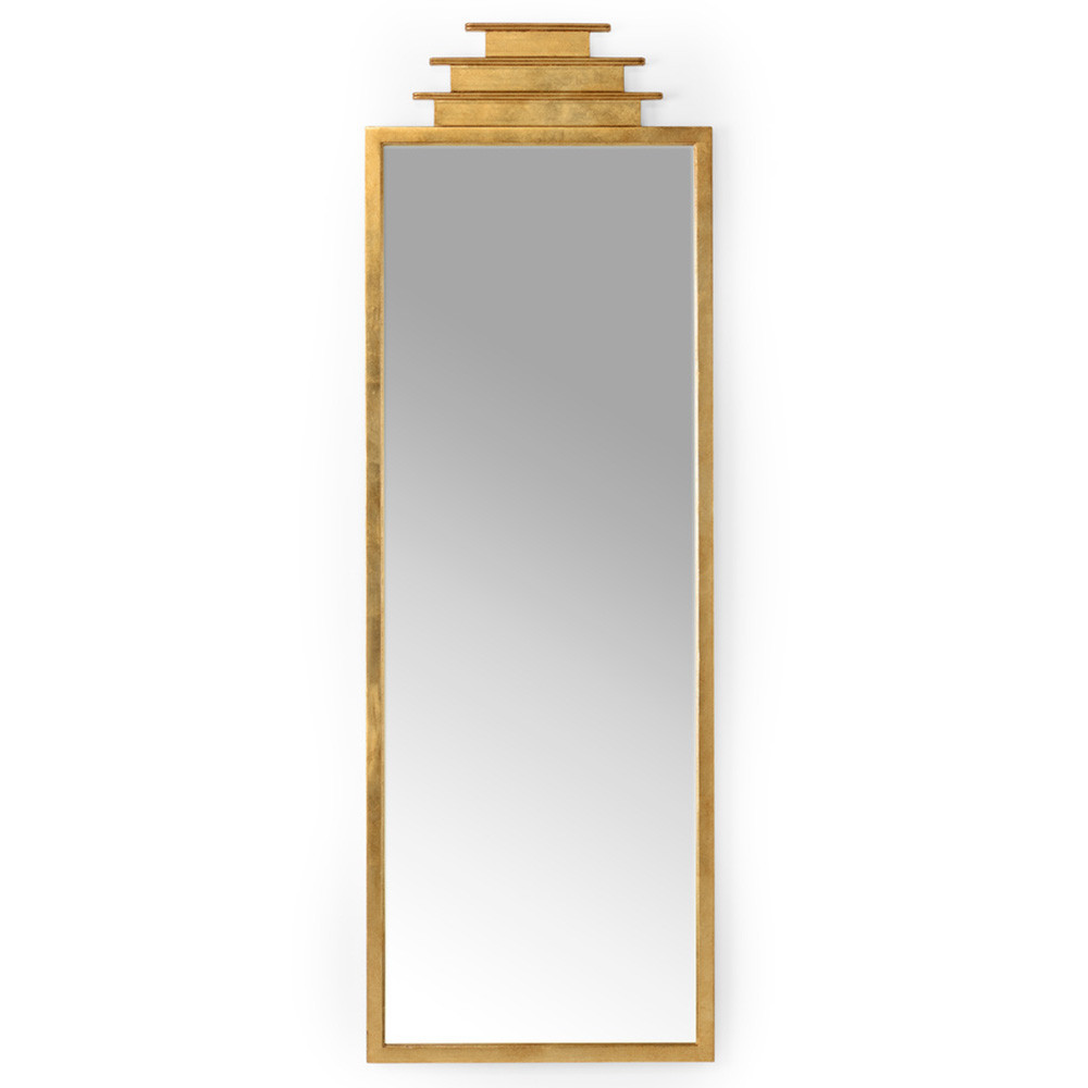 Orion Global Bazaar Antique Gold Metal Temple Wall Mirror | Kathy Kuo Home