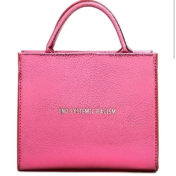 Brandon Blackwood EUC metallic pink ESR tote purse | Poshmark