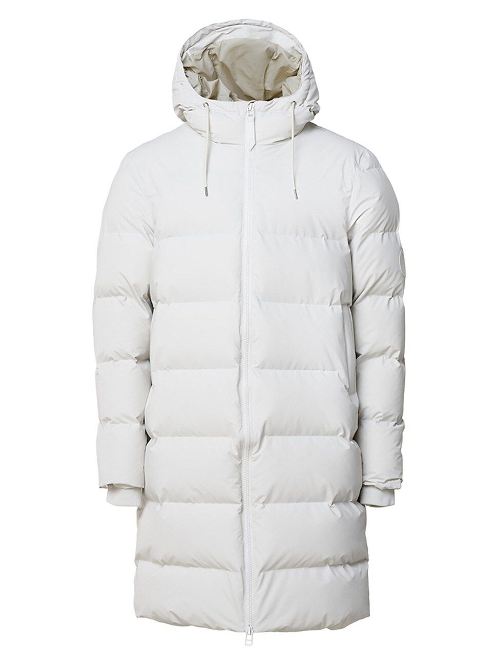 Rains Women's Long Insulated Puffer Jacket - White - Size Large-XL | Saks Fifth Avenue