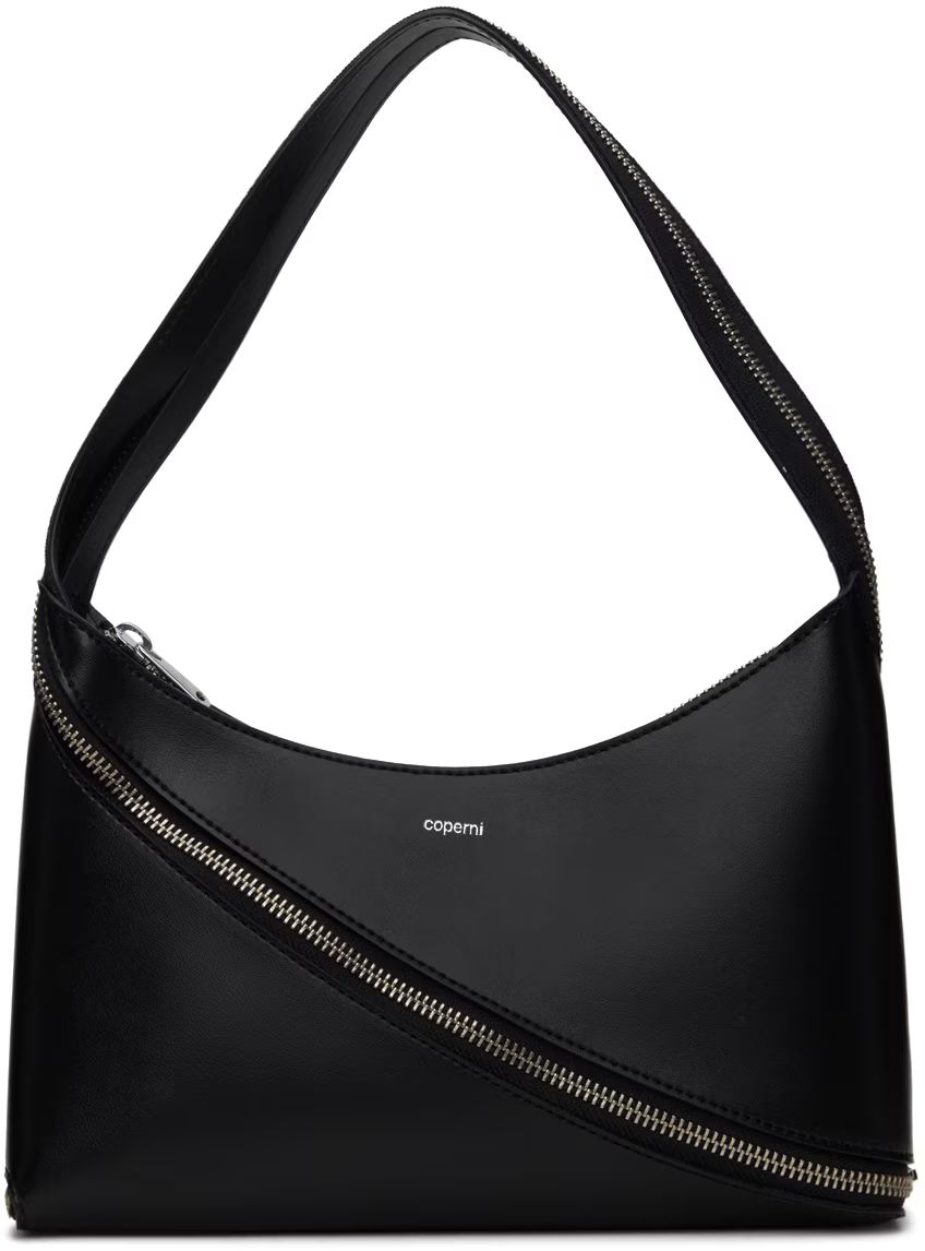Black Zip Baguette Bag | SSENSE