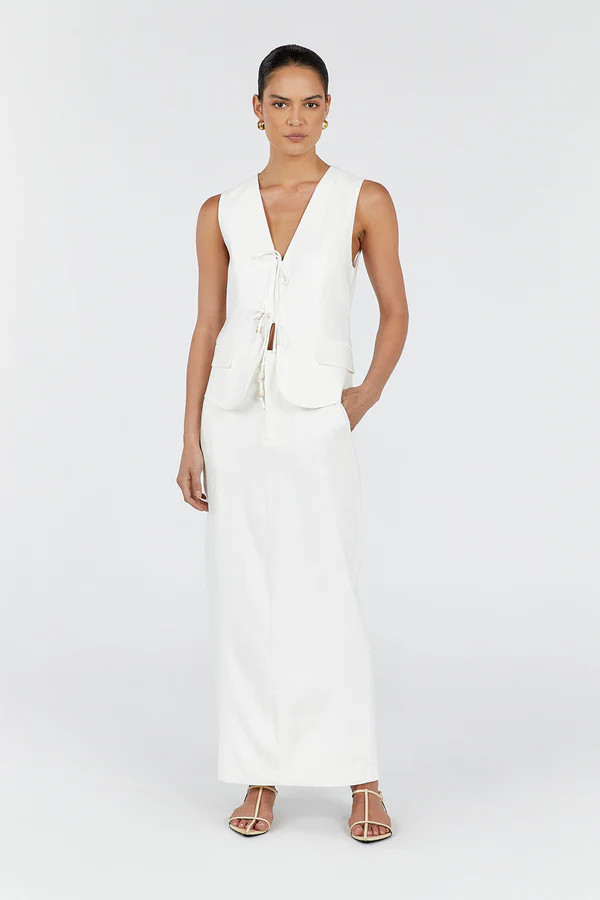 LUCCA MILK MIDI SKIRT | DISSH