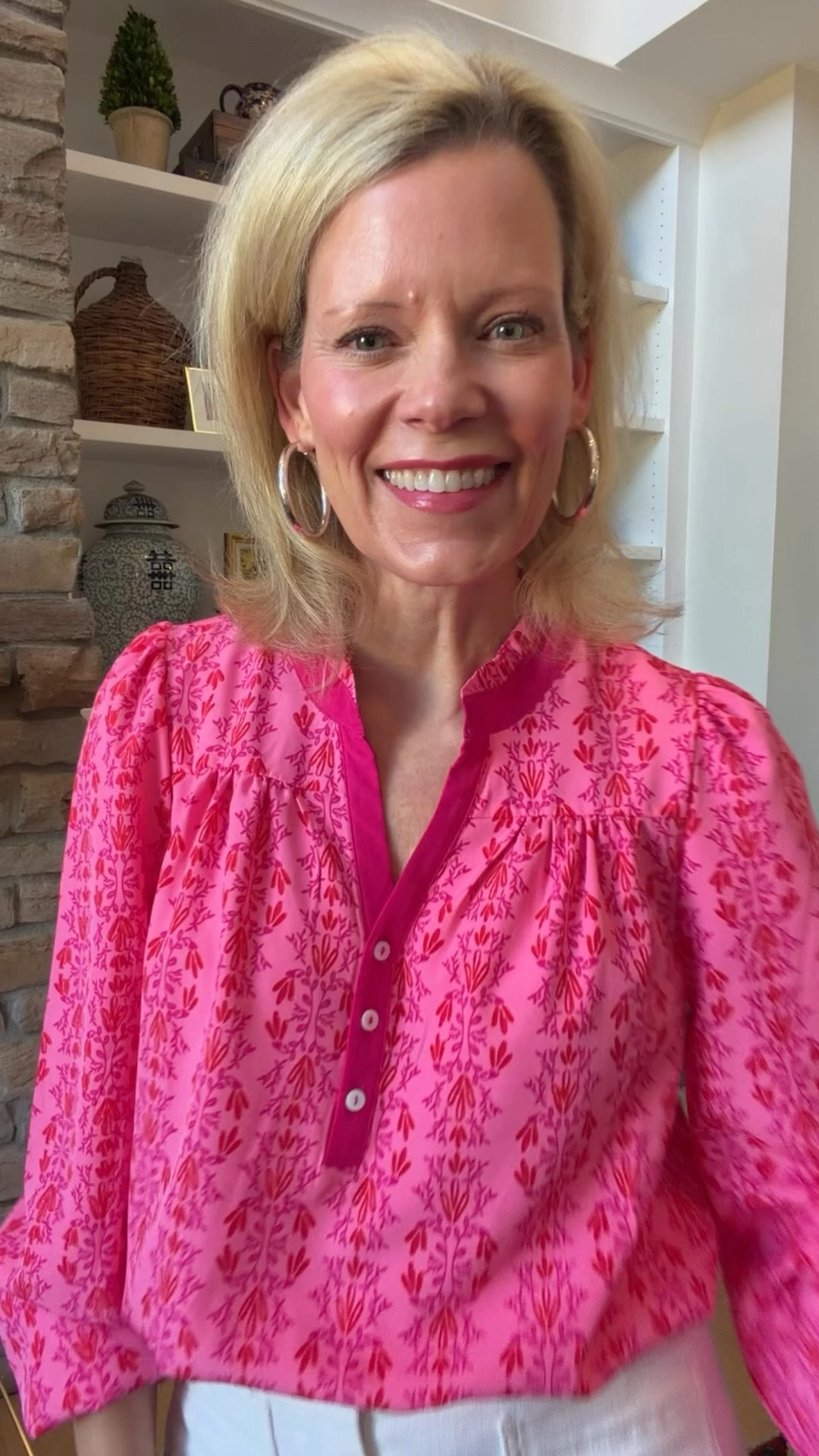 The prettiest top for spring and summer! Love the pink and it also comes in a pretty green print and blue print. It runs true to size.

#LTKSeasonal #LTKootd #LTKdayinmylife