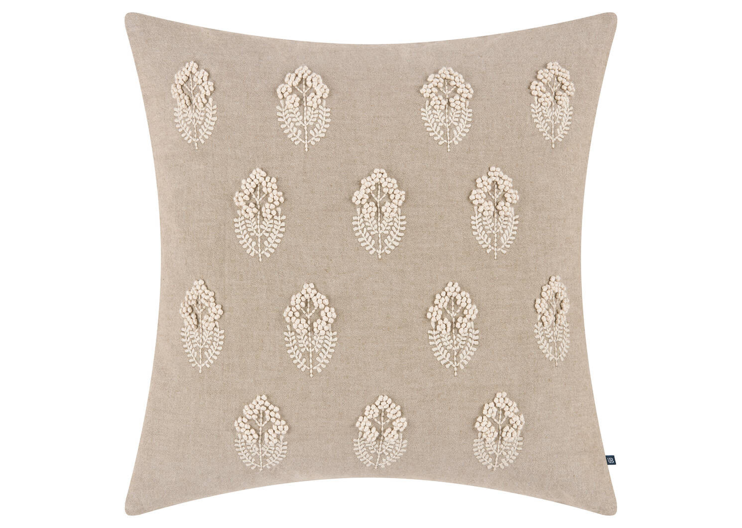 Selena Cotton Pillow 20x20 Sand/Ivory | Urban Barn