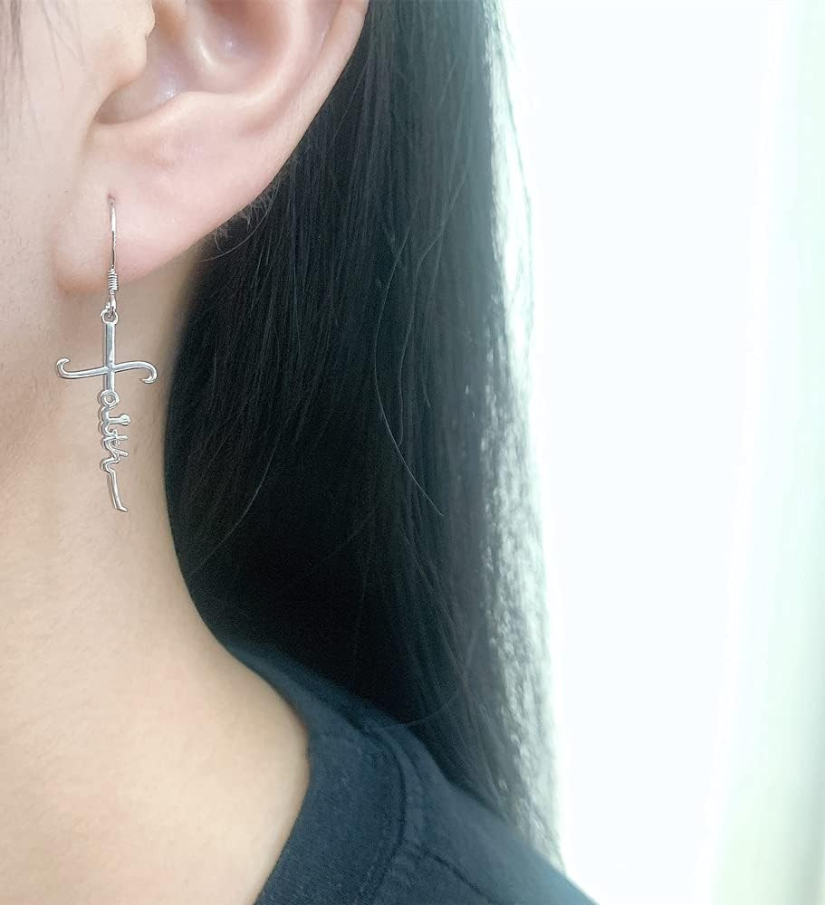 Eternity Faith Cross Drop Dangle Earrings for Women Elegant 925 Sterling Silver Infinity Love of ... | Amazon (US)