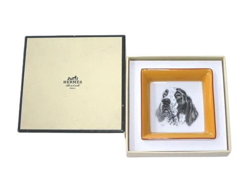 HERMES Animal Dog Square Plate Ash Tray from Japan Popular 20231005M | eBay US