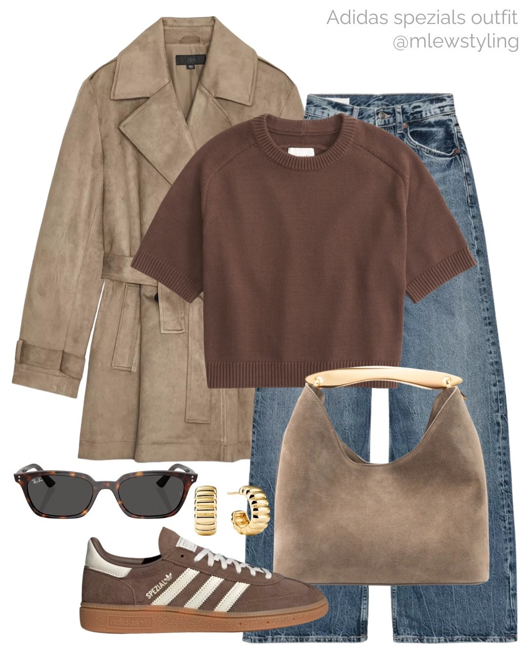 Fall outfit with a suede trench coat 🤎🐻

Tags: new in Zara jacket, Abercrombie sweater tee, wide leg jeans, rayban sunglasses, adidas Spezial sneakers, Elleme suede bag, neutral aesthetic, everyday elevated autumn outfit, casual workwear 

#LTKWorkwear #LTKItBag #LTKShoeCrush