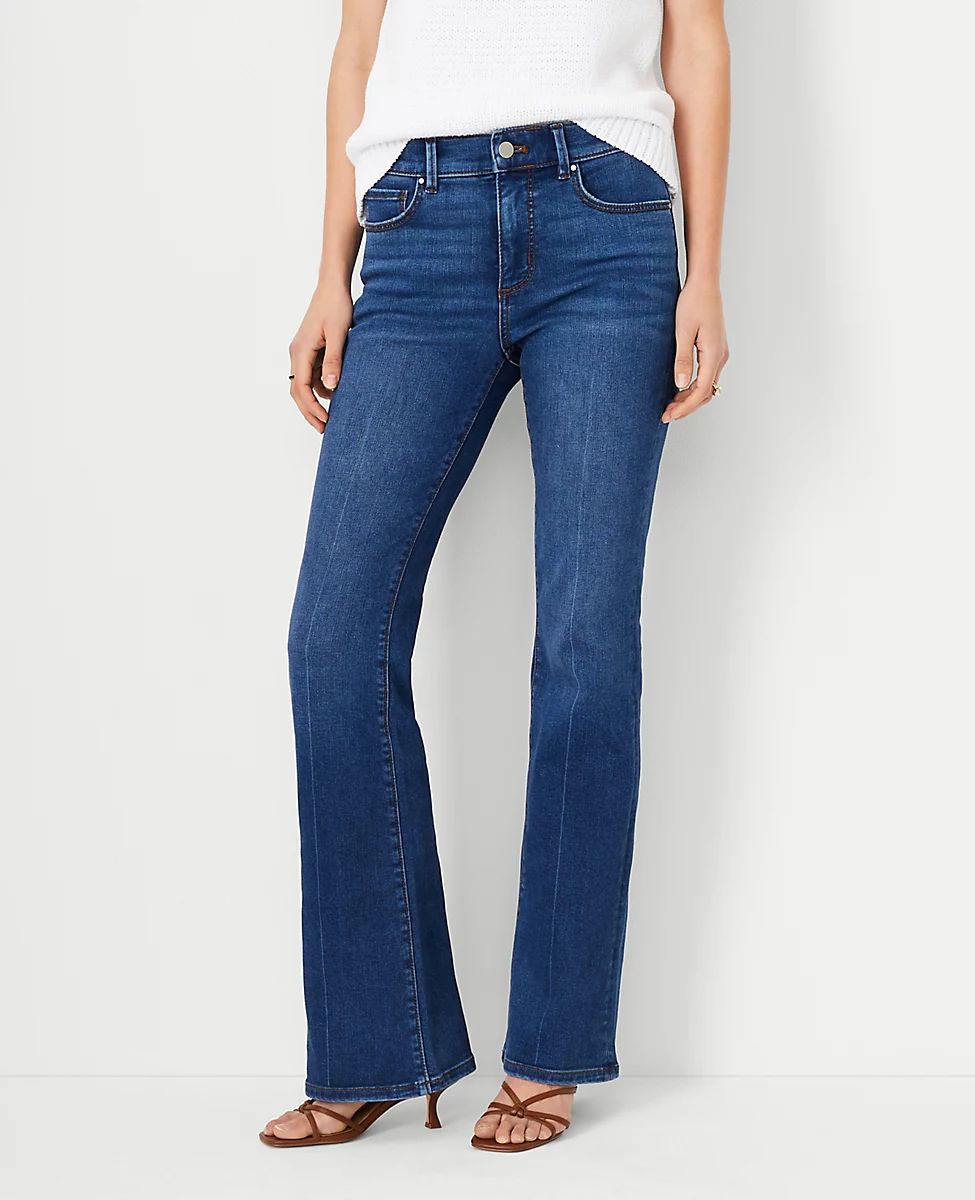 Sculpting Pocket Mid Rise Boot Cut Jeans in Classic Mid Wash | Ann Taylor (US)