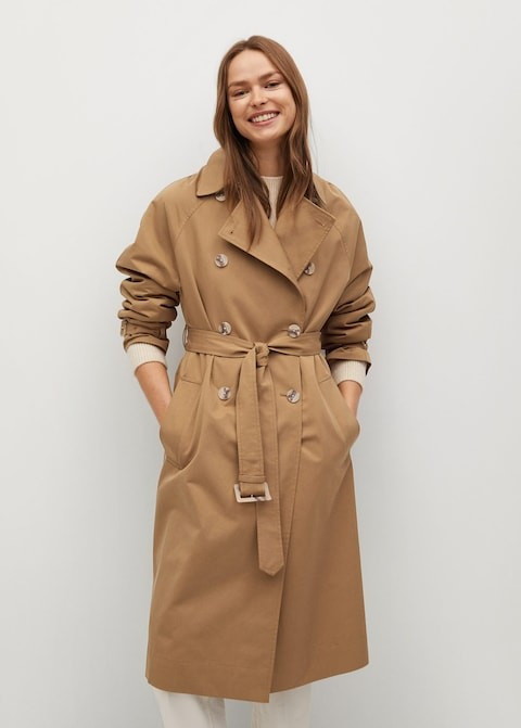 Long water repellent trench | MANGO (UK)