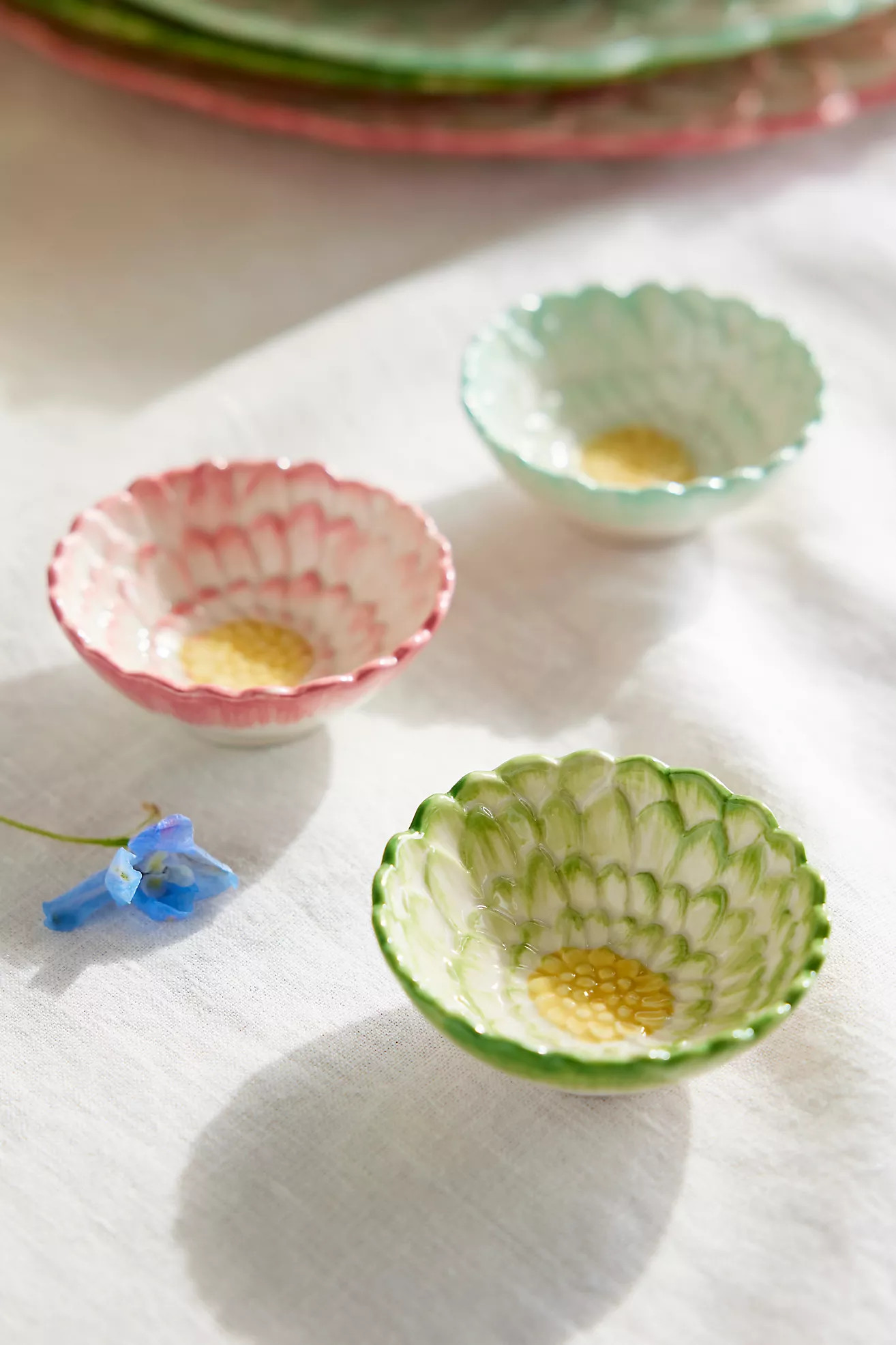 Painted Flower Pinch Bowls, Set of 3 | Anthropologie (US)