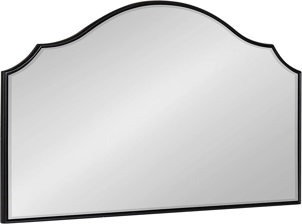 Kate and Laurel Leanna Glam Horizontal Wall Mirror, 20 x 30, Black, Sophisticated Large Mirror fo... | Amazon (US)