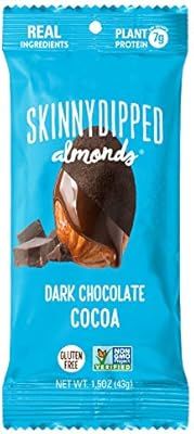 SKINNYDIPPED Dark Chocolate Cocoa Covered Almonds, 1.5 Oz Bag, 10 Count | Amazon (US)