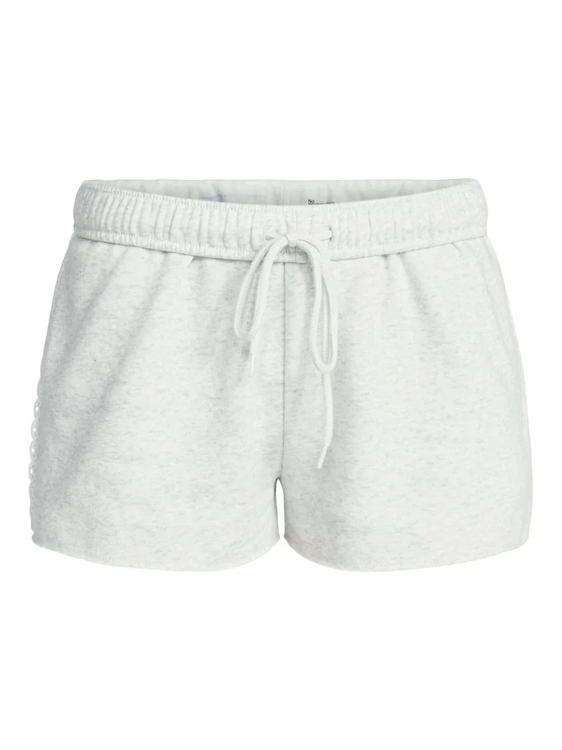 No Boundaries Foldover Shorts with Lace Trim, 2'' Inseam, Women's XXS-XXL | Walmart (US)