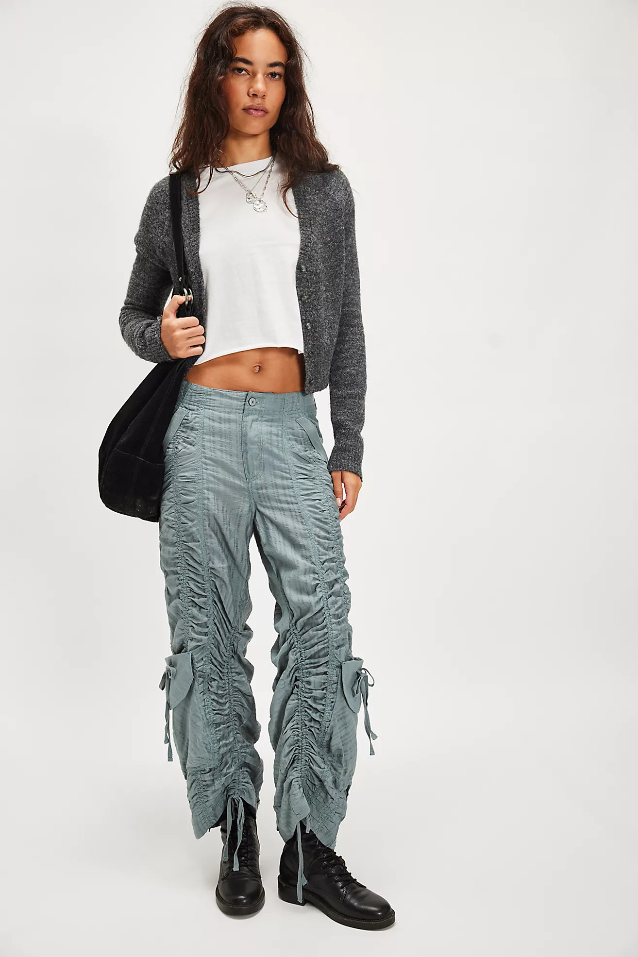 We The Free Scorpio Shirred Mid-Rise Cargo Pants | Free People (Global - UK&FR Excluded)