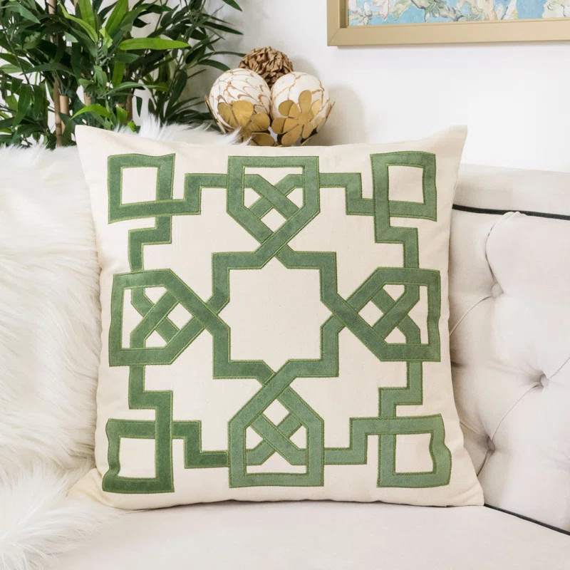 Riey Geometric Cotton Blend Throw Pillow | Wayfair North America