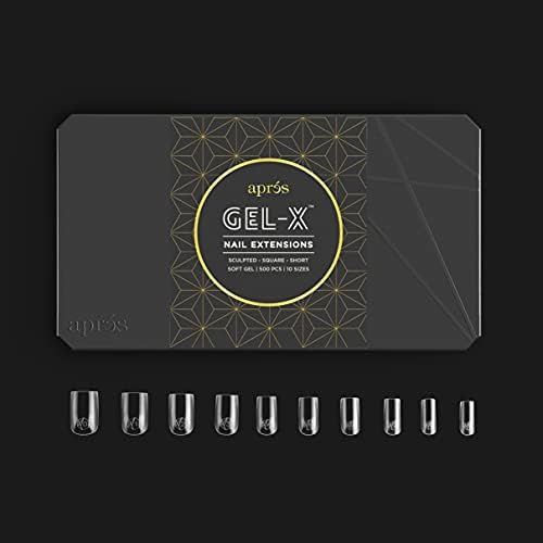 Apres Gel-X™ Sculpted Square Short Box of Tips | 500 Gel-X Tips | Premium Quality | 10 Sizes 0-9 | N | Amazon (US)
