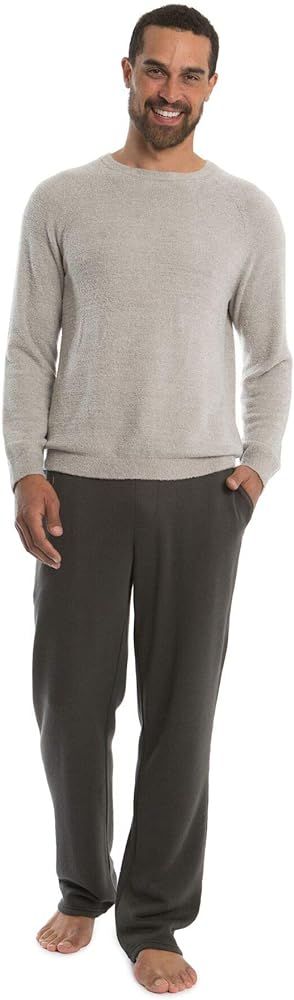 Barefoot Dreams Cozy Chic Lite Men’s Raglan Pullover, Heathered, Light Sweater, Pewter/Silver, Large | Amazon (US)