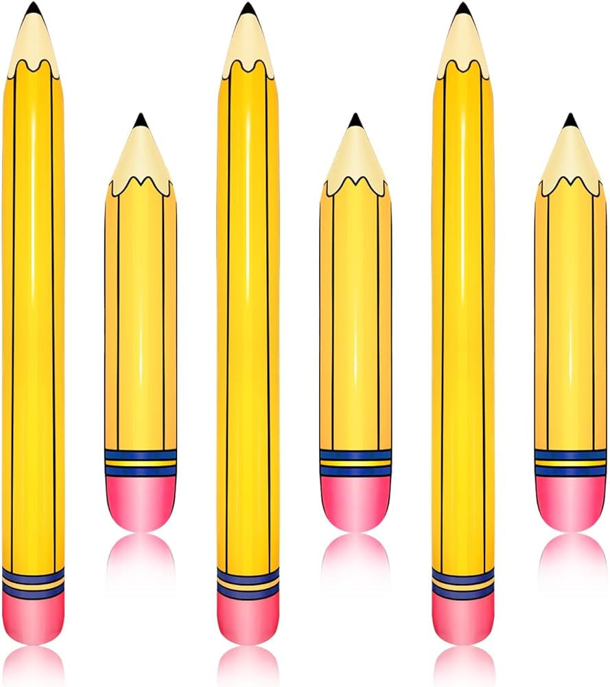 6 Pcs Large Inflatable Pencil Balloons Back to School Inflatable Pencil Balloon Graduation Party ... | Amazon (US)
