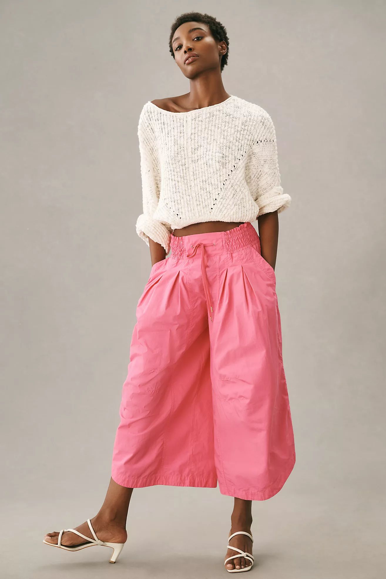 By Anthropologie Ruched Poplin Parachute Pants | Anthropologie (US)