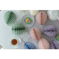 Honeycomb Easter Egg Decorations Muted Pastel Party Decor | Etsy (US)