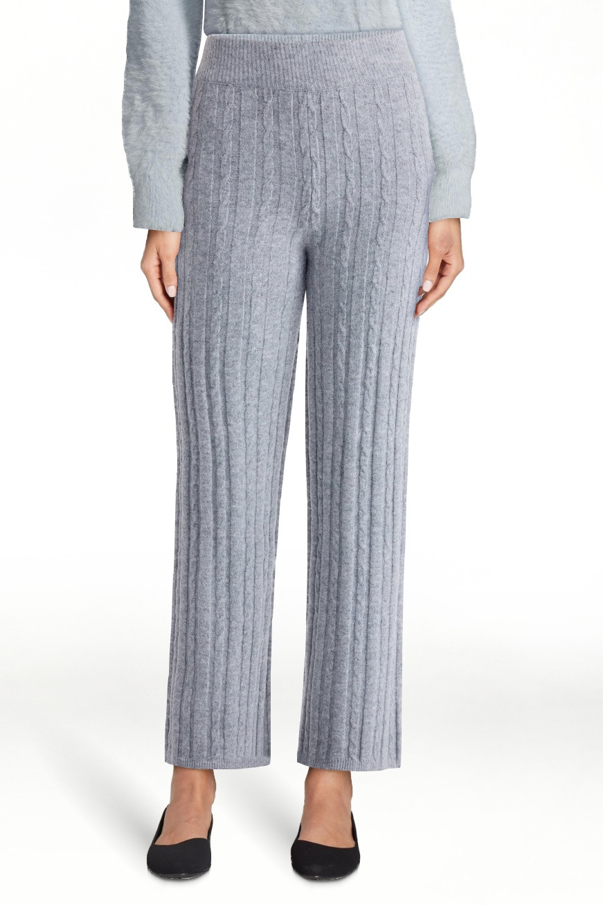 No Boundaries Cable Knit Sweater Wide Leg Pants, 30'' Inseam, Women's | Walmart (US)