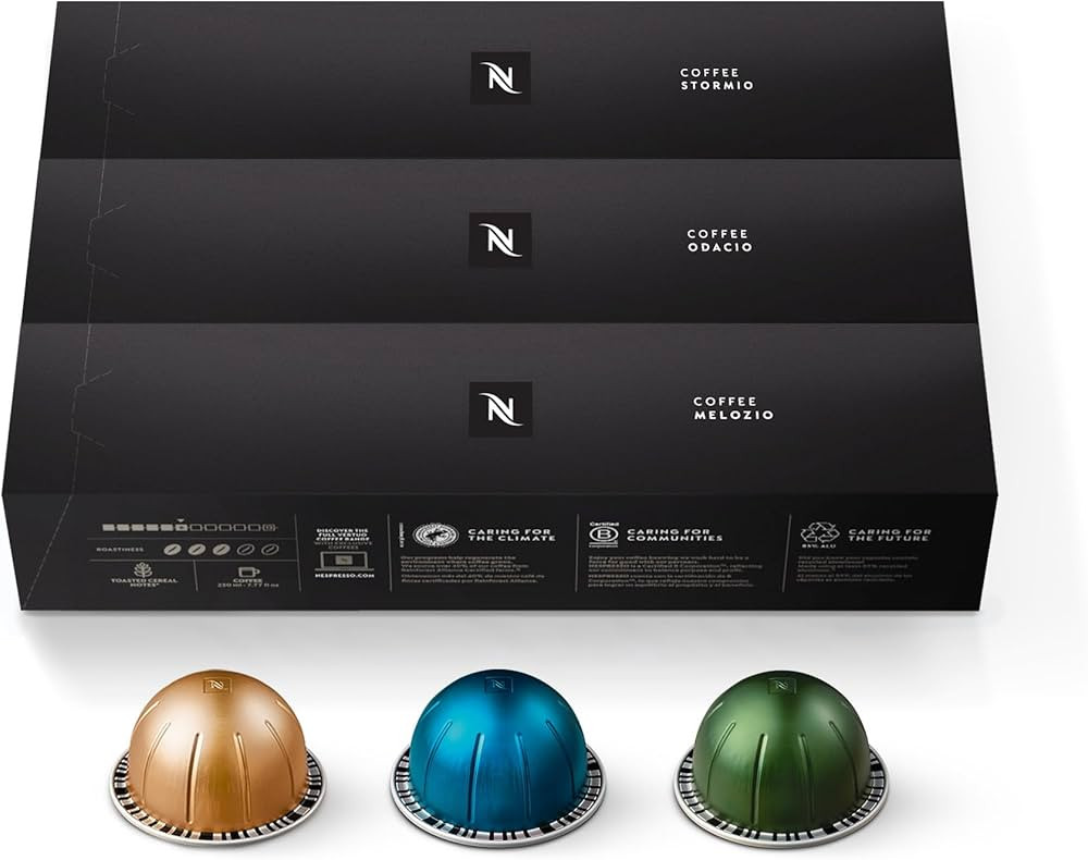 Nespresso Capsules Vertuo, Variety Pack, Medium and Dark Roast Coffee, 30 Count Coffee Pods, Brew... | Amazon (US)