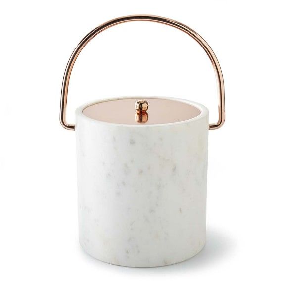 Marble & Copper Ice Bucket | Williams-Sonoma