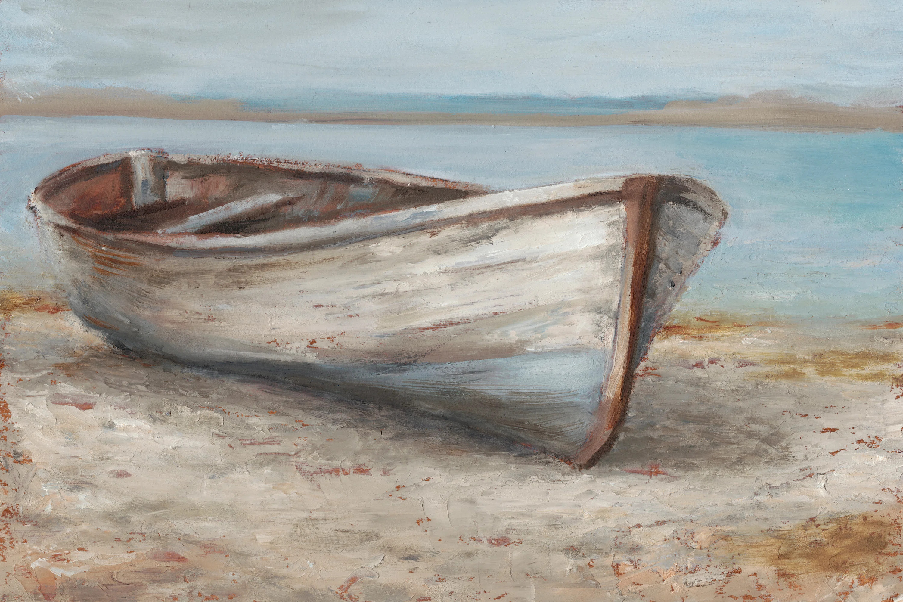 Sand & Stable™ Whitewashed Boat I by Ethan Harper Painting Print on Canvas & Reviews | Wayfair | Wayfair North America