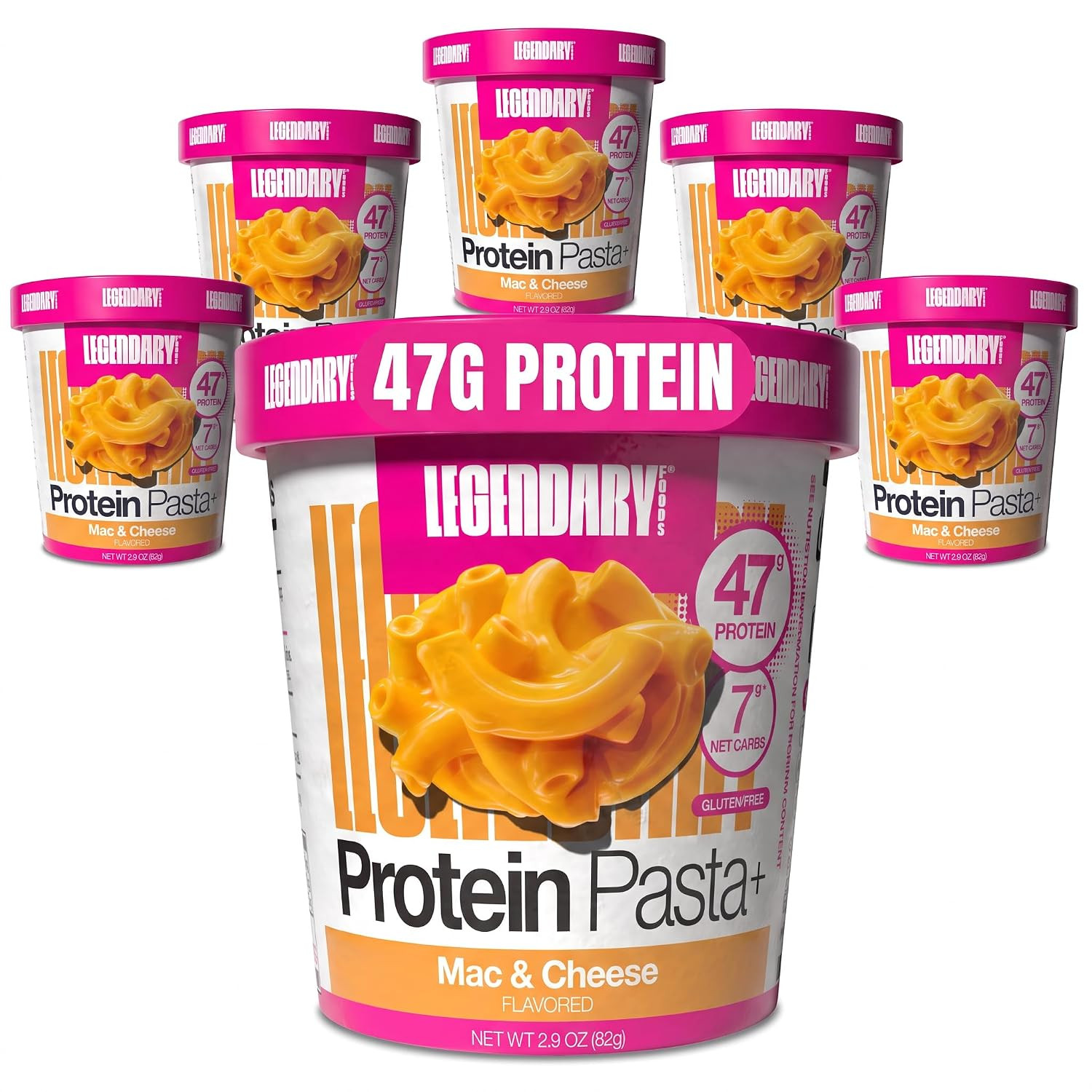 Legendary Foods 47g Protein Pasta Gluten Free Easy Mac and Cheese Cup | Amazon (US)