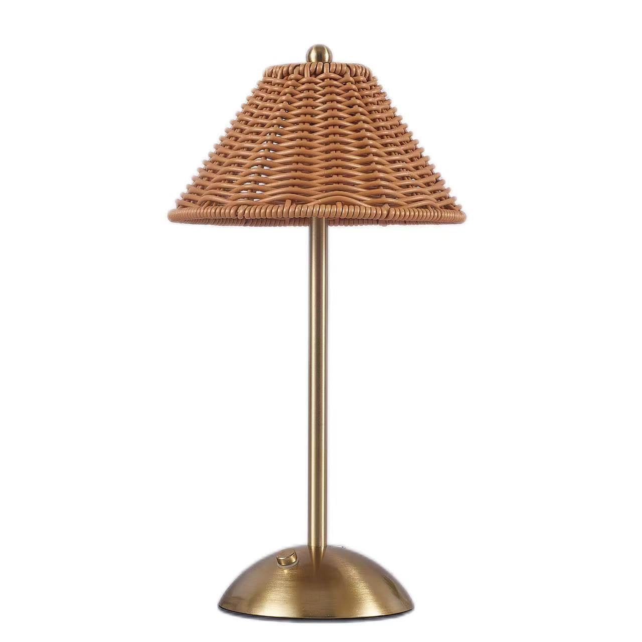 Boho Rattan Table Lamp,Wicker Night Light,LED Rechargeable Reading Lights,3 Color Touch Control D... | Amazon (US)