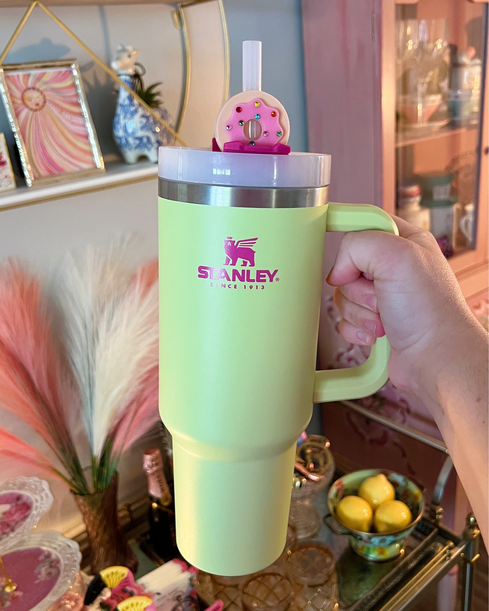 Cowboy squishmallow straw topper fits Stanley