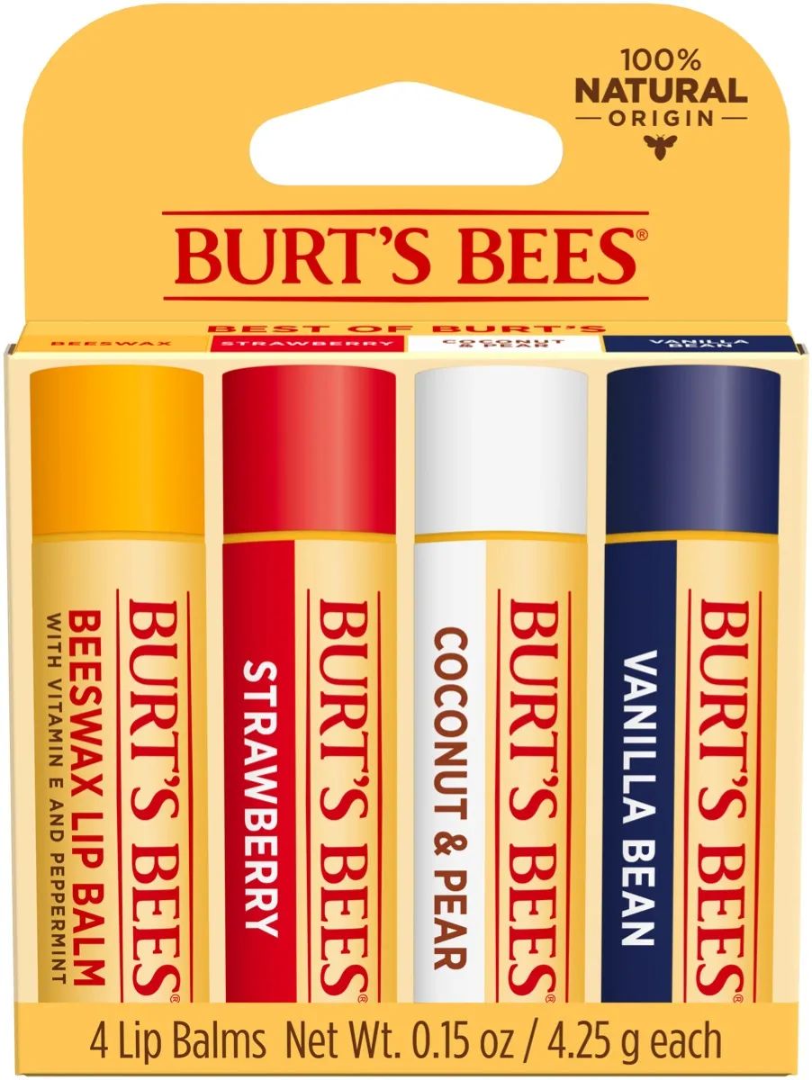 From our original Beeswax to Strawberry, Coconut & Pear and Vanilla Bean, the Best of Burt’s 4-... | Burt's Bees
