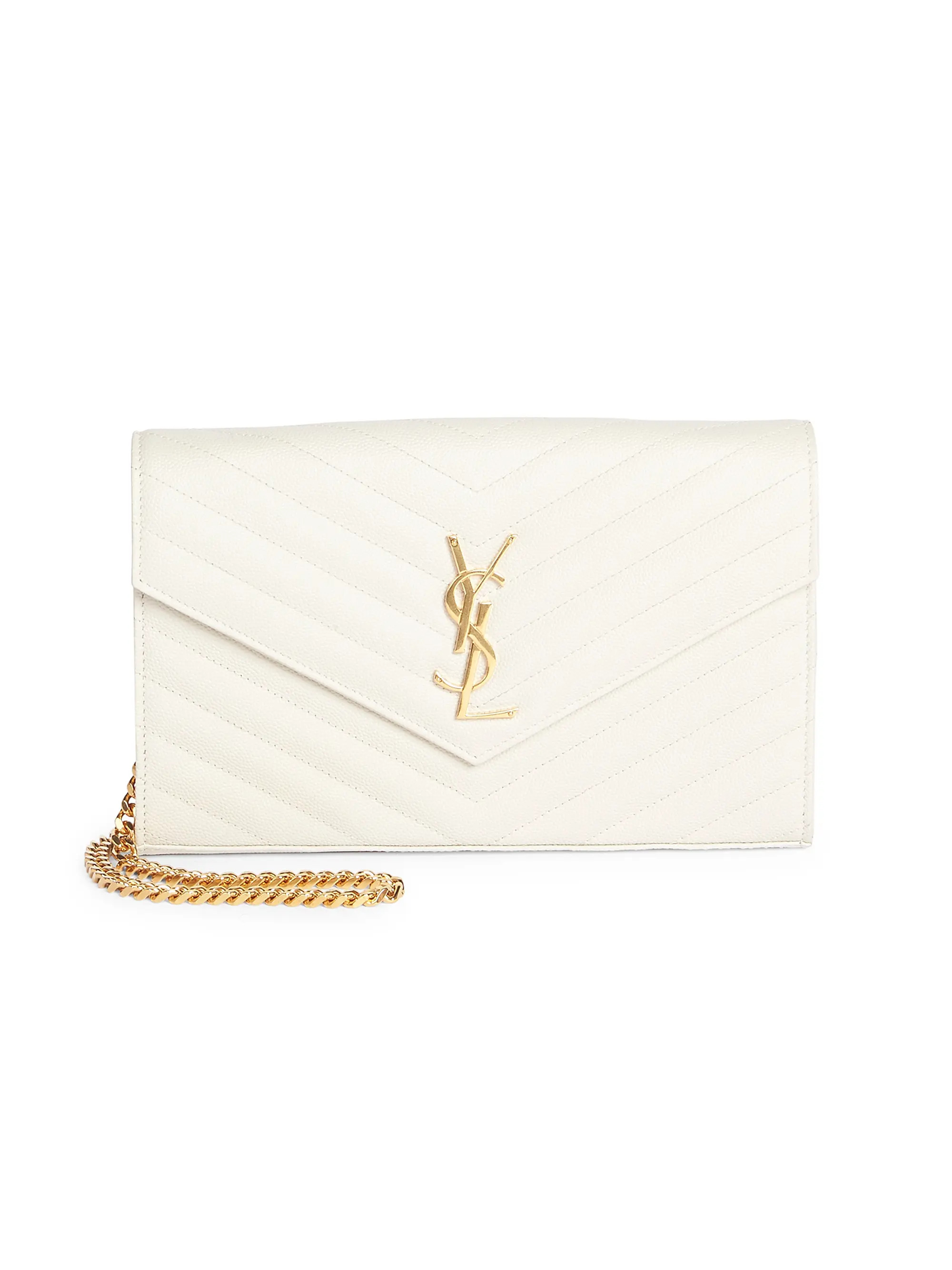 Saint Laurent Medium Monogram Matelassé Leather Wallet-On-Chain | Saks Fifth Avenue | Saks Fifth Avenue
