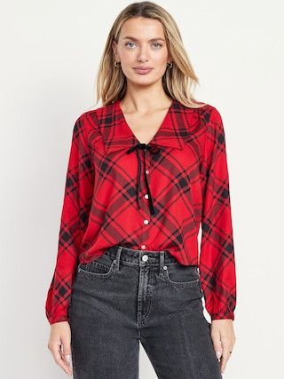 Crepe Button-Down Top | Old Navy (US)