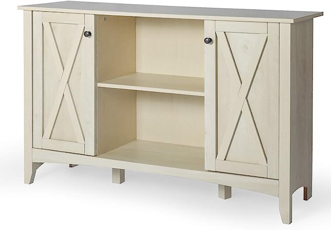 LYNSLIM Console Table with Storage - White Accent Storage Cabinet with Doors for Entryway Living... | Amazon (US)