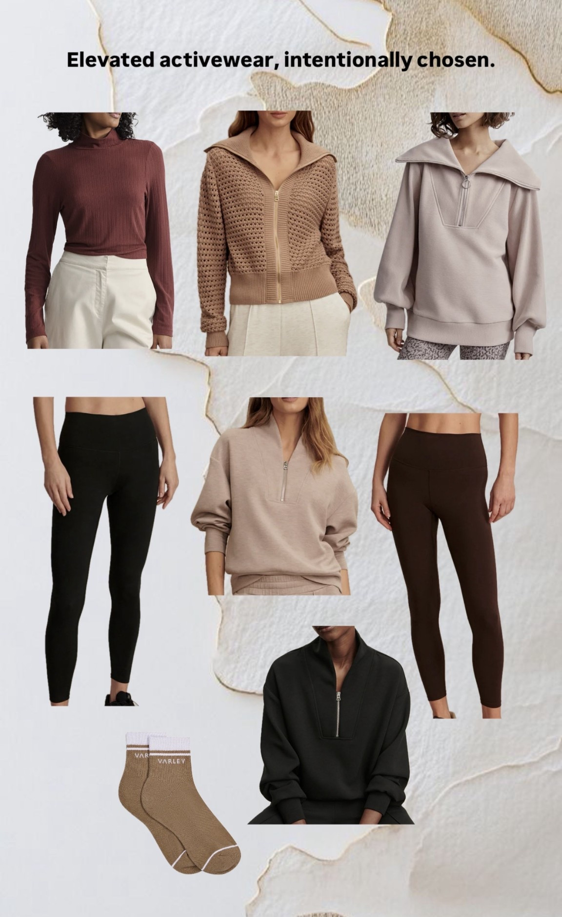 My days usually start with school drop-off and movement, so I’ve been intentional about choosing activewear that feels polished, neutral, and practical. These are the pieces I’m investing in to simplify getting dressed and support my everyday routine. Linking everything here 🤍