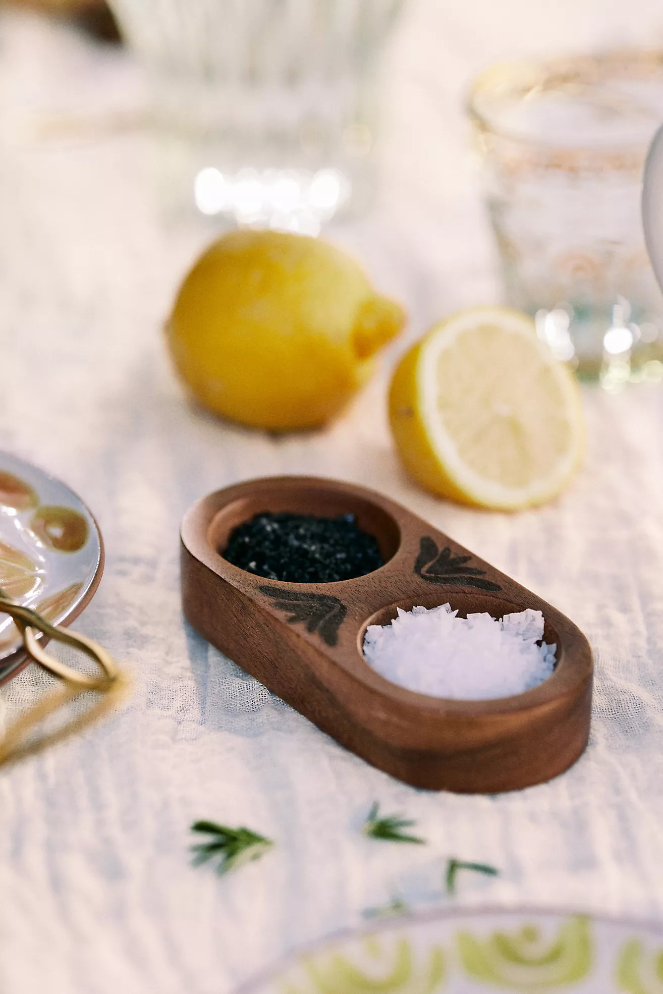 The Mediterranean Dish Wooden Salt & Pepper Dish | Anthropologie (US)