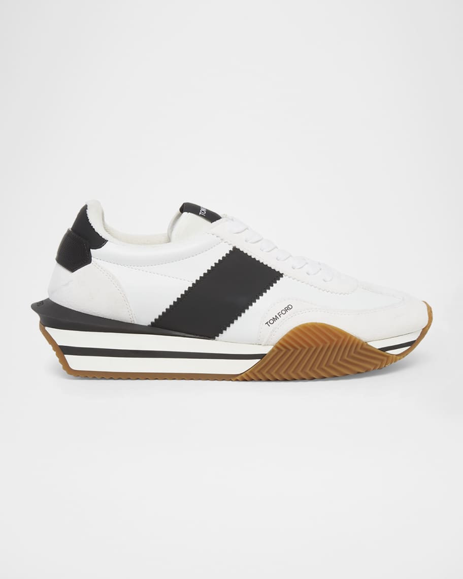 TOM FORD Men's James Nylon and Suede Sneakers | Neiman Marcus