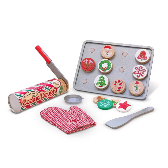 Melissa & Doug Slice and Bake Wooden Christmas Cookie Play Food Set | Target