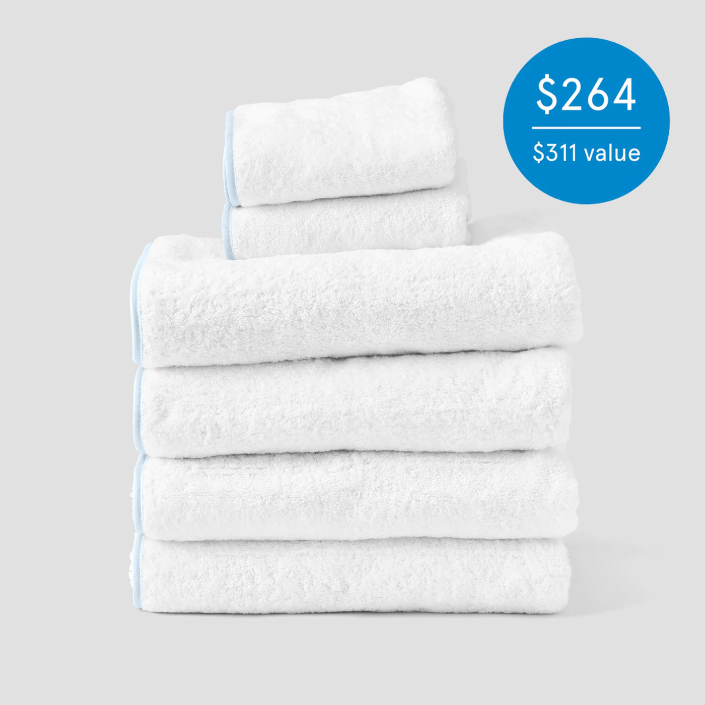 Light Blue on White | Weezie Towels