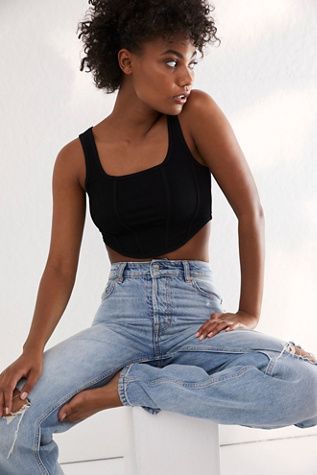 Ribbed Corset Cami | Free People (Global - UK&FR Excluded)