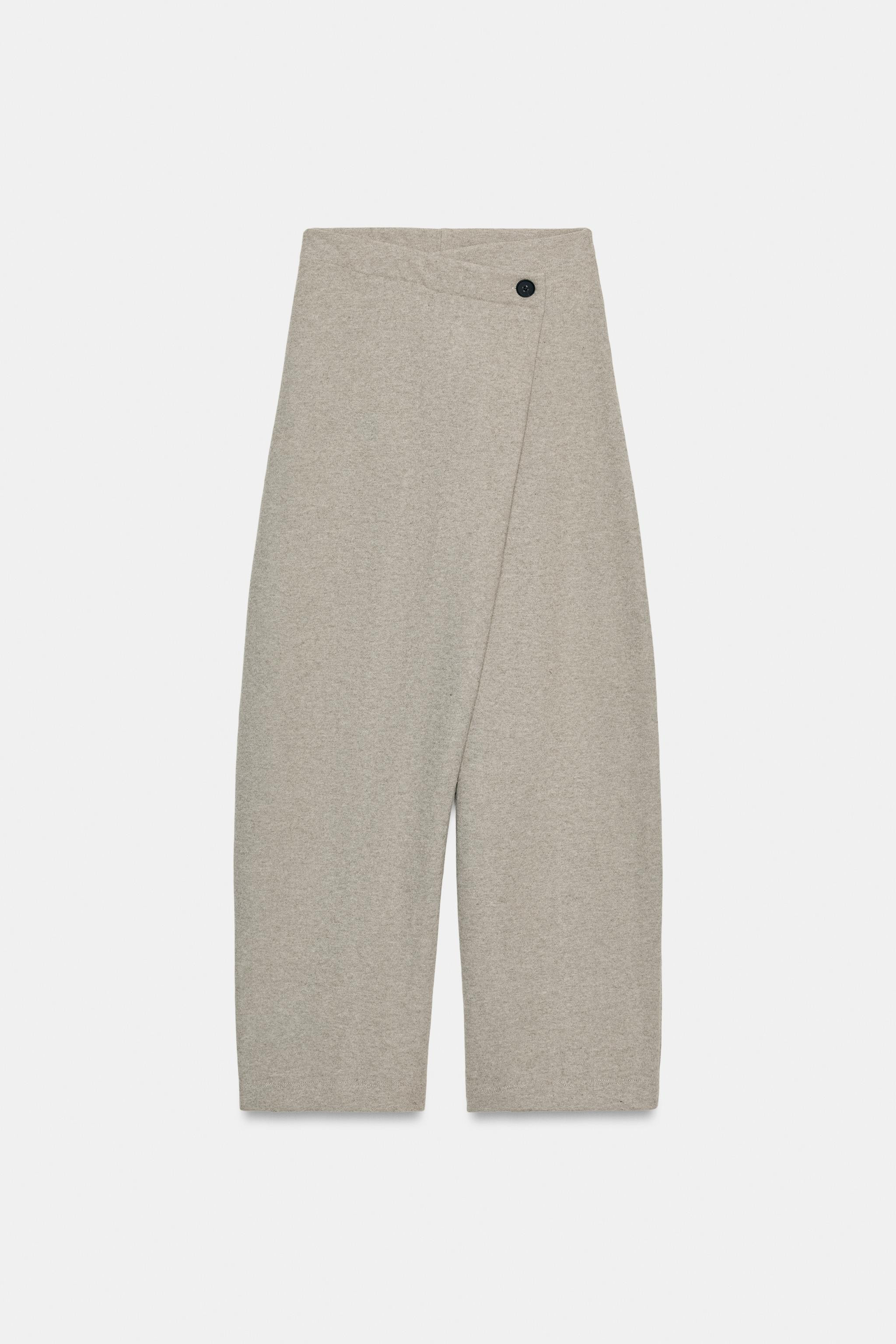 WRAP FRONT BUTTON PANTS | Zara US
