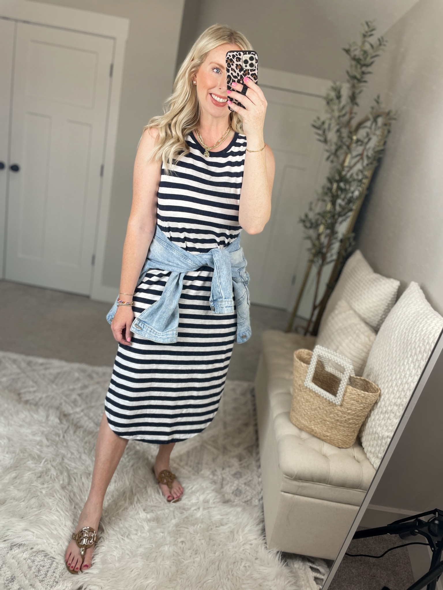 Weekend Walmart wins try on 
Navy striped midi dress- medium 
It has high slits!!

#LTKsalealert #LTKFind #LTKunder50